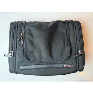 Tumi Alpha Hanging Toiletry Bag Black Ballistic Nylon Travel Organizer Dopp Kit